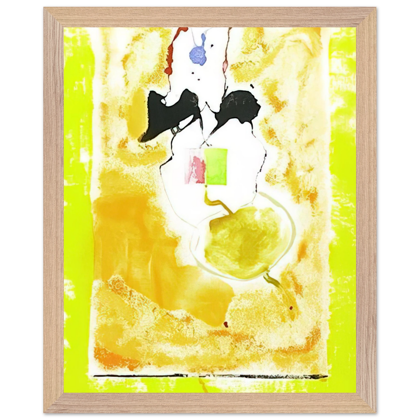 Helen Frankenthaler - Solar Imp - 2001 Wall art - 50x70 cm / 20x28 inches - Premium Wooden Framed Poster With Fine Art Paper-canvas - White frame
