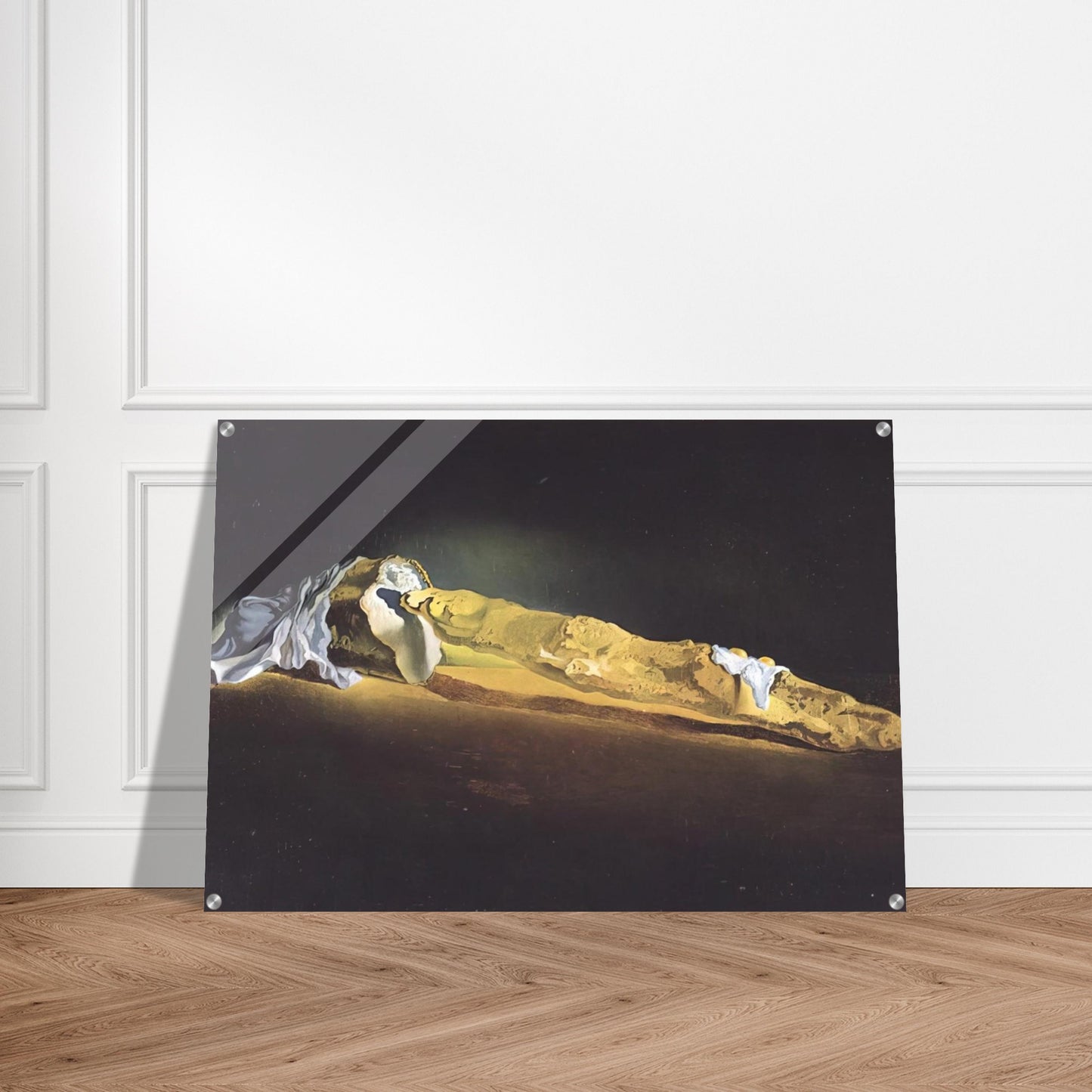 ORDINARY FRENCH LOAF WITH TWO FRIED EGGS - Salvador Dali Acrylic Print - 70x100 cm / 28x40″ inches