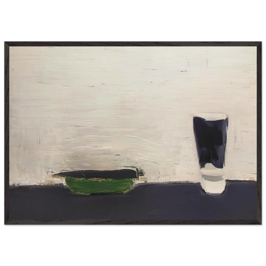 Nature morte au verre - 1954 - Nicolas de Stael 70x100 cm / 28x40 inches Framed Art Print – Black Wooden Frame