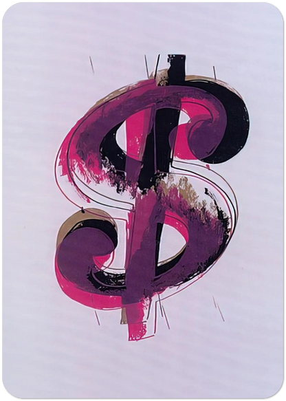Paper Dollar By Andy Warhol Pack of 10 Post Cards | Andy Warhol Post Cards | A6 (10.5 x 14.8 cm) - 4.1 x 5.8 inches