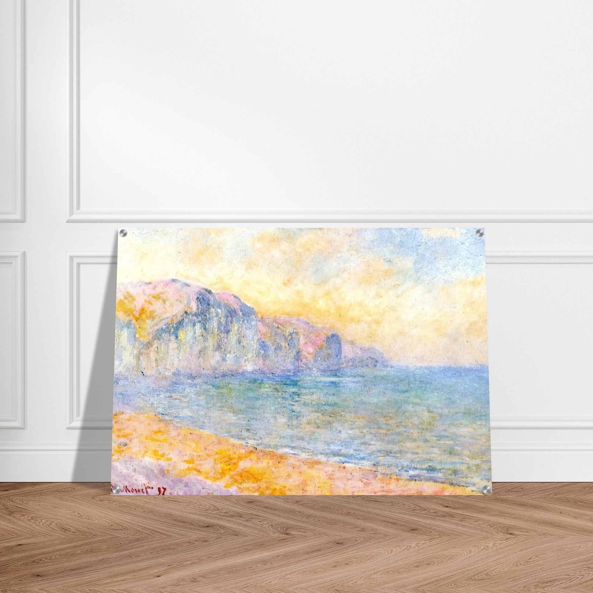 Cliffs at Pourville, Morning - claude monet Acrylic Print - 70x100 cm / 28x40″ inches
