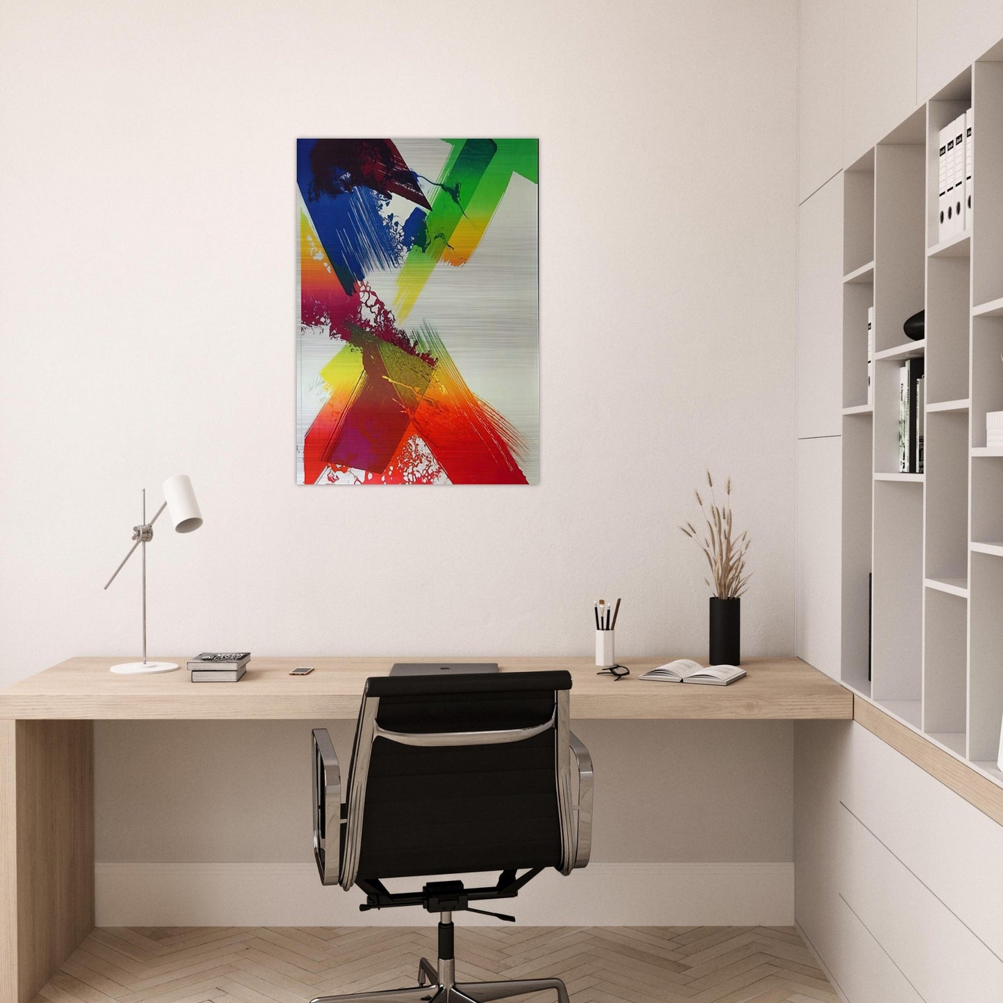 Untitled - Abstract Expressionism, Lyrical Abstraction - Paul Jenkins Brushed Aluminum Print - 70x100 cm / 28x40 inches | Paul Jenkins Aluminum Print | Paul Jenkins Prints