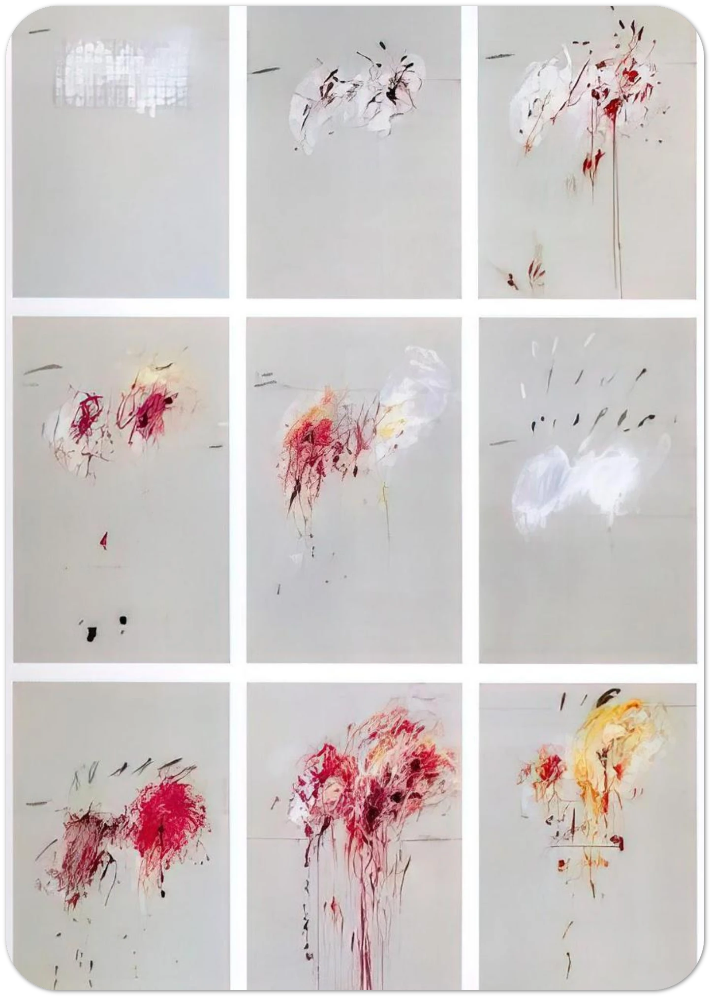 Nine Discourses on Commodus By Cy Twombly Pack of 10 Post Cards | Cy Twombly Post Cards | A6 (10.5 x 14.8 cm) - 4.1 x 5.8 inches