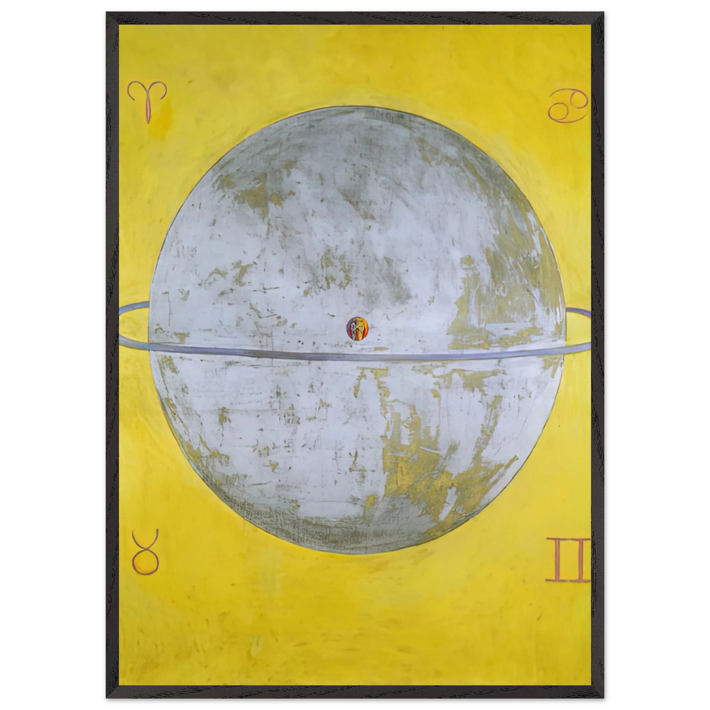 Hilma af Klint - THE DOVE NR 12 1915 Wall art - 45x60 cm / 18x24 inches - Premium Wooden Framed Poster With Fine Art Paper-canvas - Wood frame