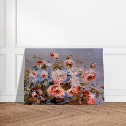 Roses from Wargemont - Pierre-Auguste Renoir Brushed Aluminum Print - 70x100 cm / 28x40 inches | Pierre-Auguste Renoir Aluminum Print | Pierre-Auguste Renoir Prints