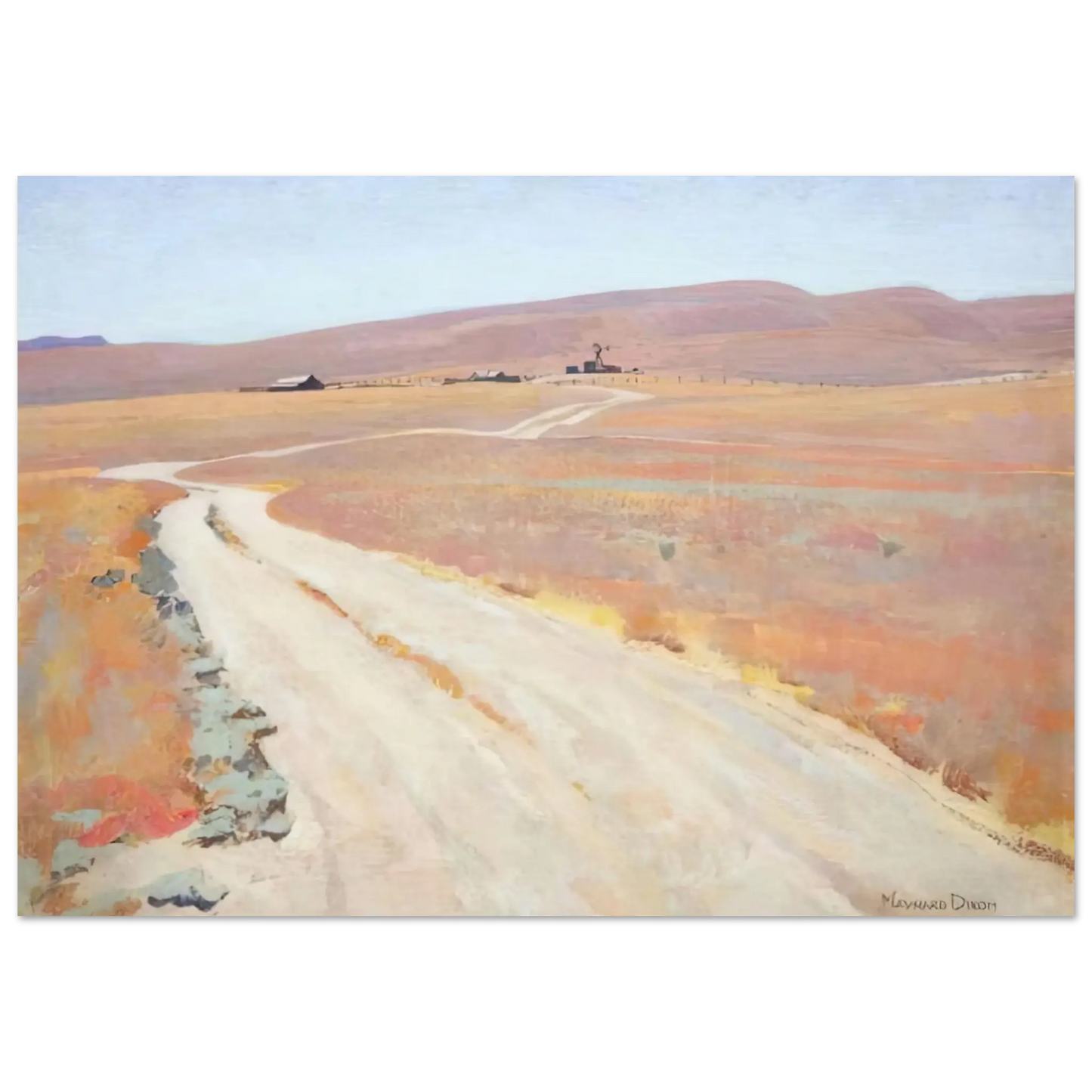 Maynard Dixon - ABANDONED RANCH 1935 Wall art - 13x18 cm / 5x7 Inches - Fine Art Poster - -