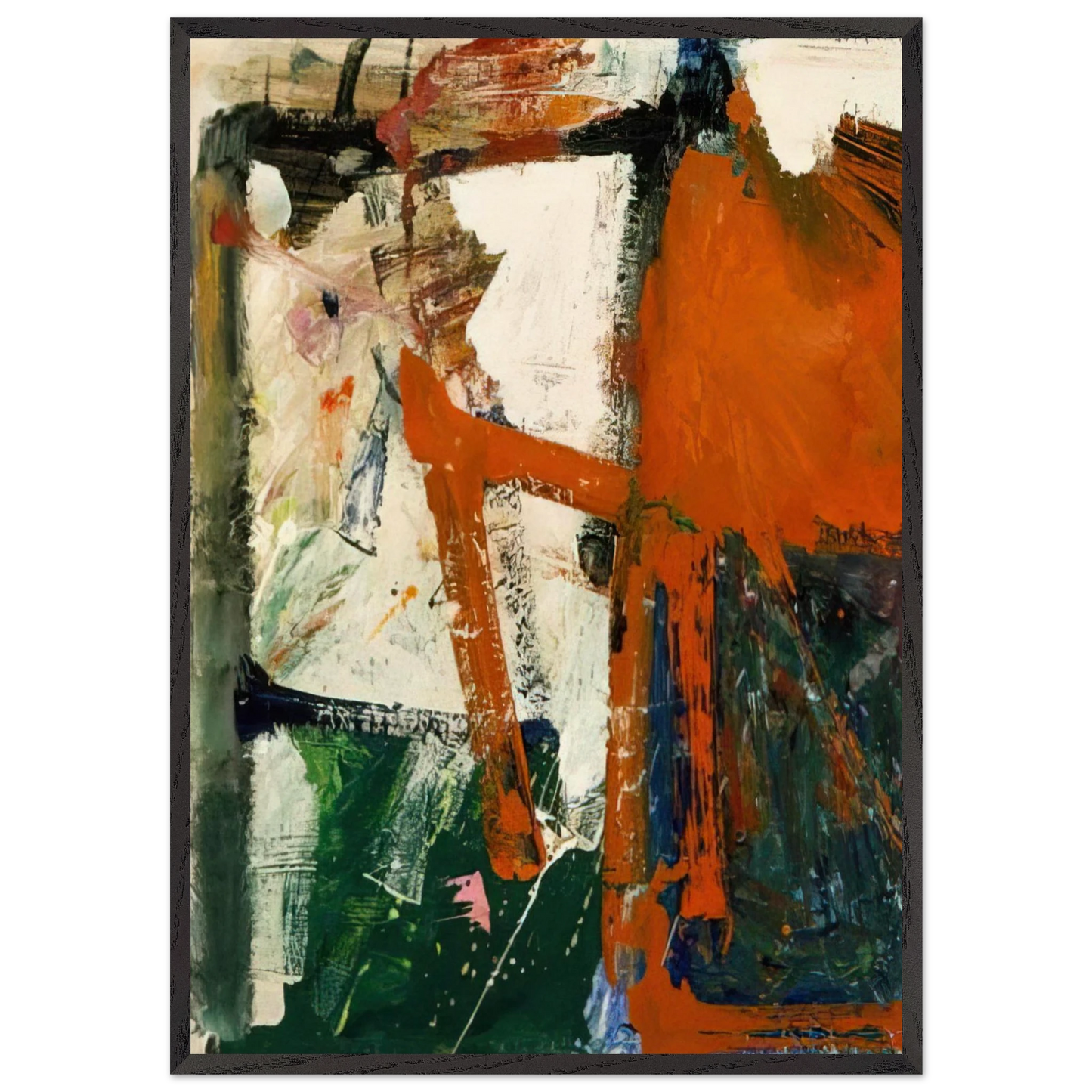 Up Mousehole - 1962 - Hassel Smith 70x100 cm / 28x40 inches Framed Art Print – Black Wooden Frame