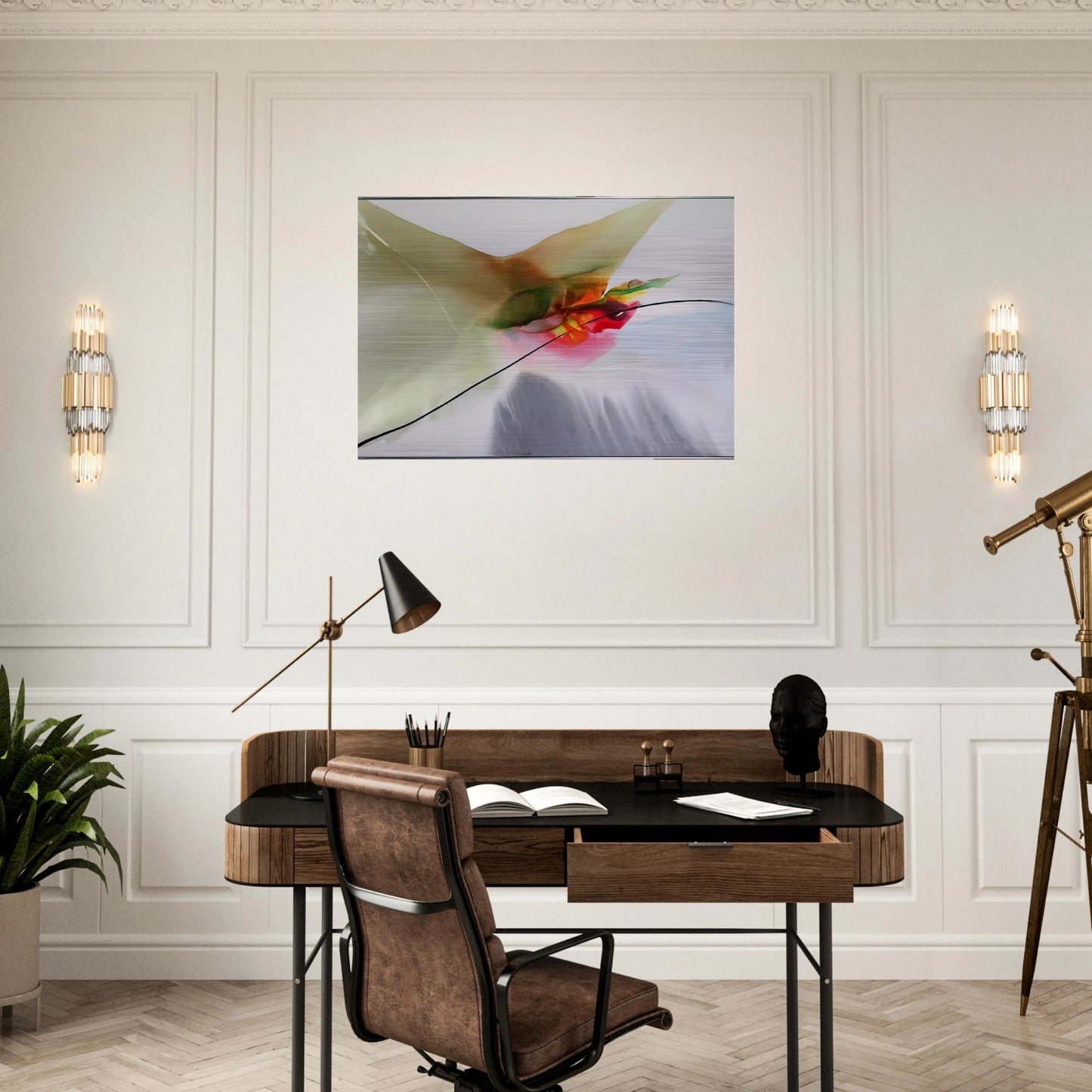 Phenomena Sung Mantle - Paul Jenkins Brushed Aluminum Print - 70x100 cm / 28x40 inches | Paul Jenkins Aluminum Print | Paul Jenkins Prints