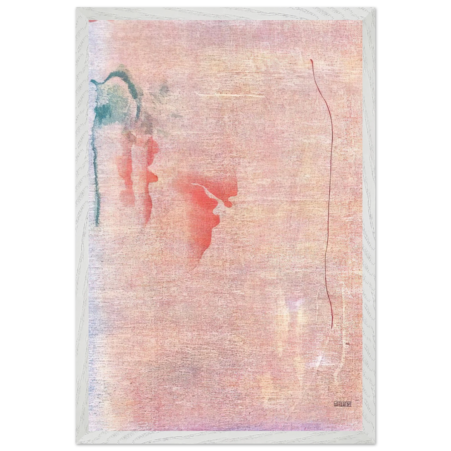 Helen Frankenthaler - Cedar Hill - 1983 Wall art - 45x60 cm / 18x24 inches - Premium Wooden Framed Poster With Fine Art Paper-canvas - White frame