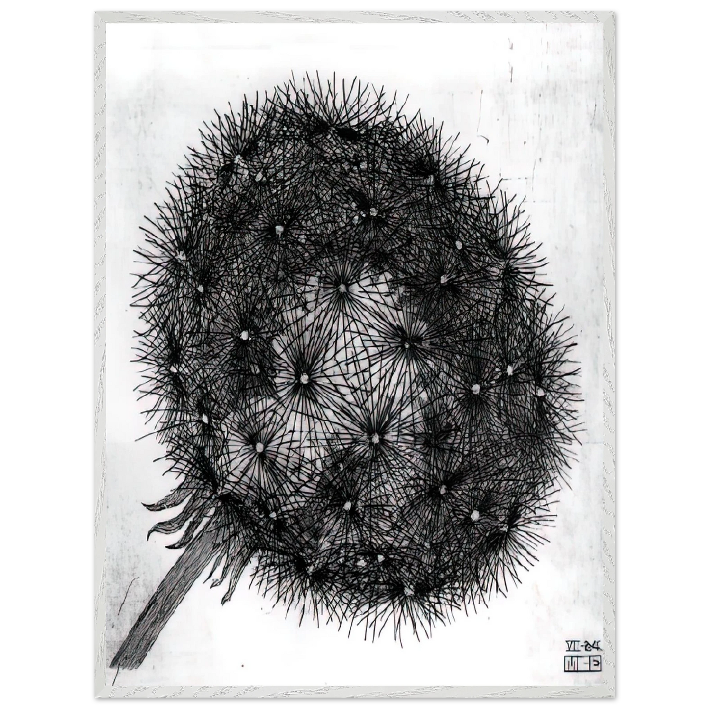 MC Escher - BLOWBALL I Wall Art - 60x80 cm / 24x32 inches - Premium Wooden Framed Poster With Fine Art Paper-canvas - White frame