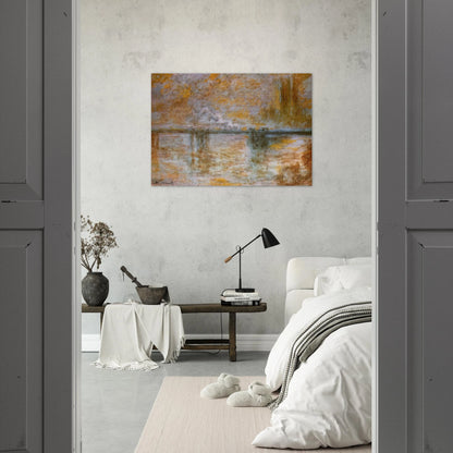 Charing Cross Bridge 3 - claude monet Brushed Aluminum Print - 70x100 cm / 28x40 inches | claude monet Aluminum Print | claude monet Prints