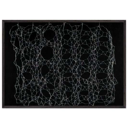 Reticularea - 1975 - Gego 70x100 cm / 28x40 inches Framed Art Print – Black Wooden Frame