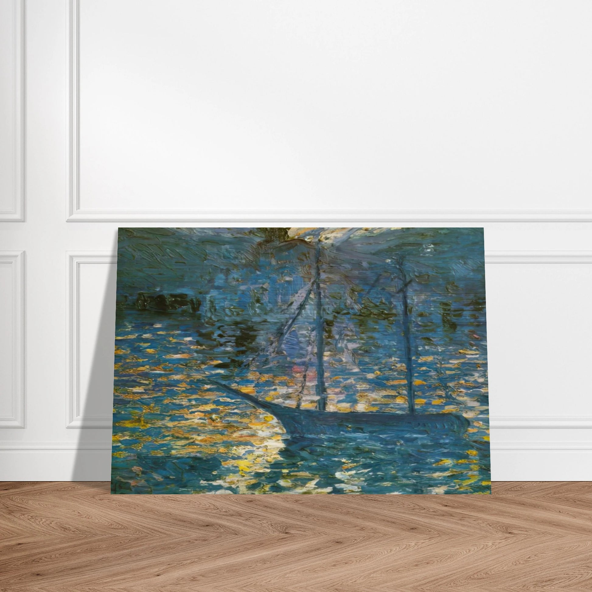 BOAT - Salvador Dali Brushed Aluminum Print - 70x100 cm / 28x40 inches | Salvador Dali Aluminum Print | Salvador Dali Prints
