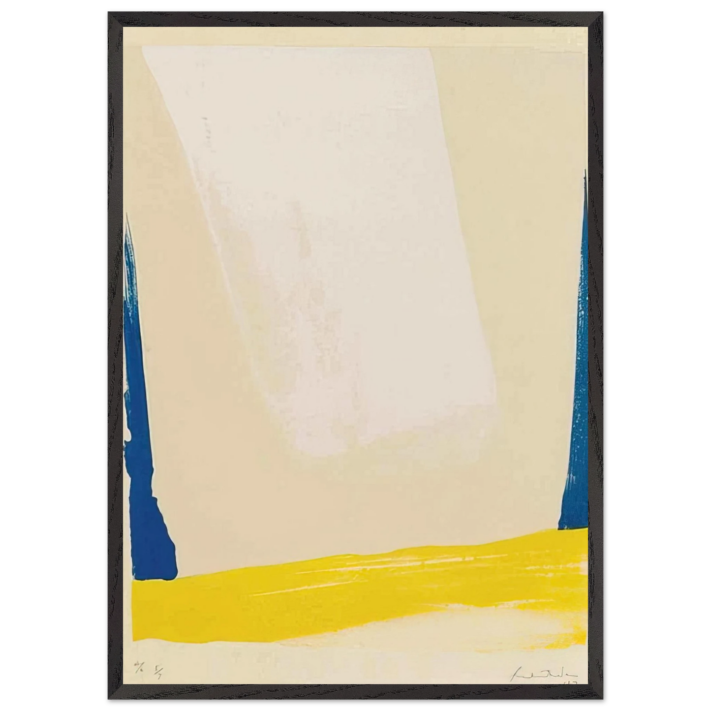 Helen Frankenthaler - White Portal - 1967 Wall art - 13x18 cm / 5x7 inches - Premium Wooden Framed Poster With Fine Art Paper-canvas - White frame