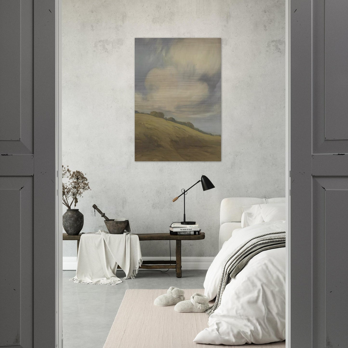 Clouds over a California hillside - Tonalism - Xavier Martinez Brushed Aluminum Print - 70x100 cm / 28x40 inches | Xavier Martinez Aluminum Print | Xavier Martinez Prints