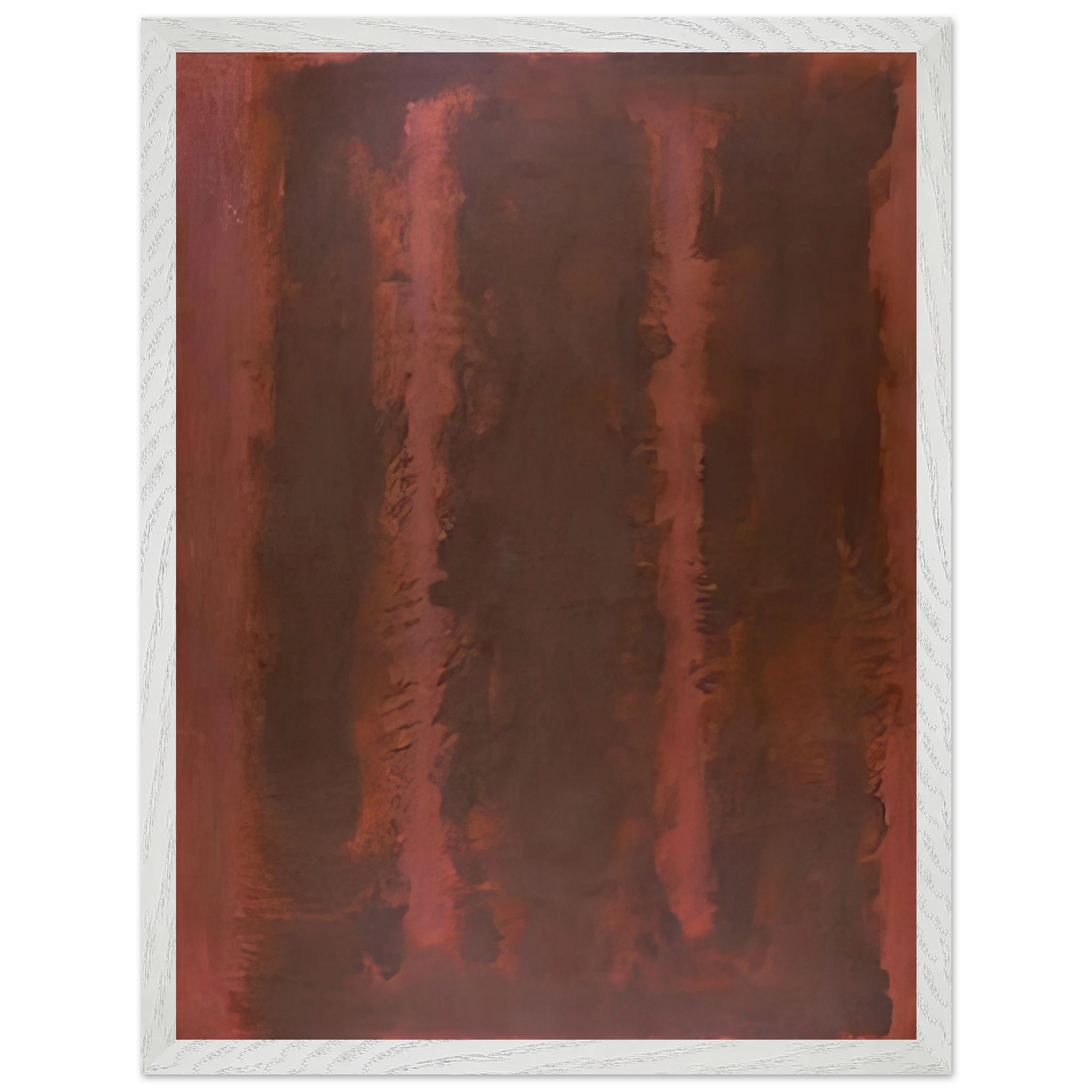 Mark Rothko - Black on Maroon - 1958 Wall Art - 60x80 cm / 24x32 inches - Premium Wooden Framed Poster With Fine Art Paper-canvas - Wood frame