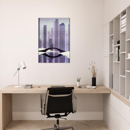 Central Park - Eyvind Earle Brushed Aluminum Print - 70x100 cm / 28x40 inches | Eyvind Earle Aluminum Print | Eyvind Earle Prints