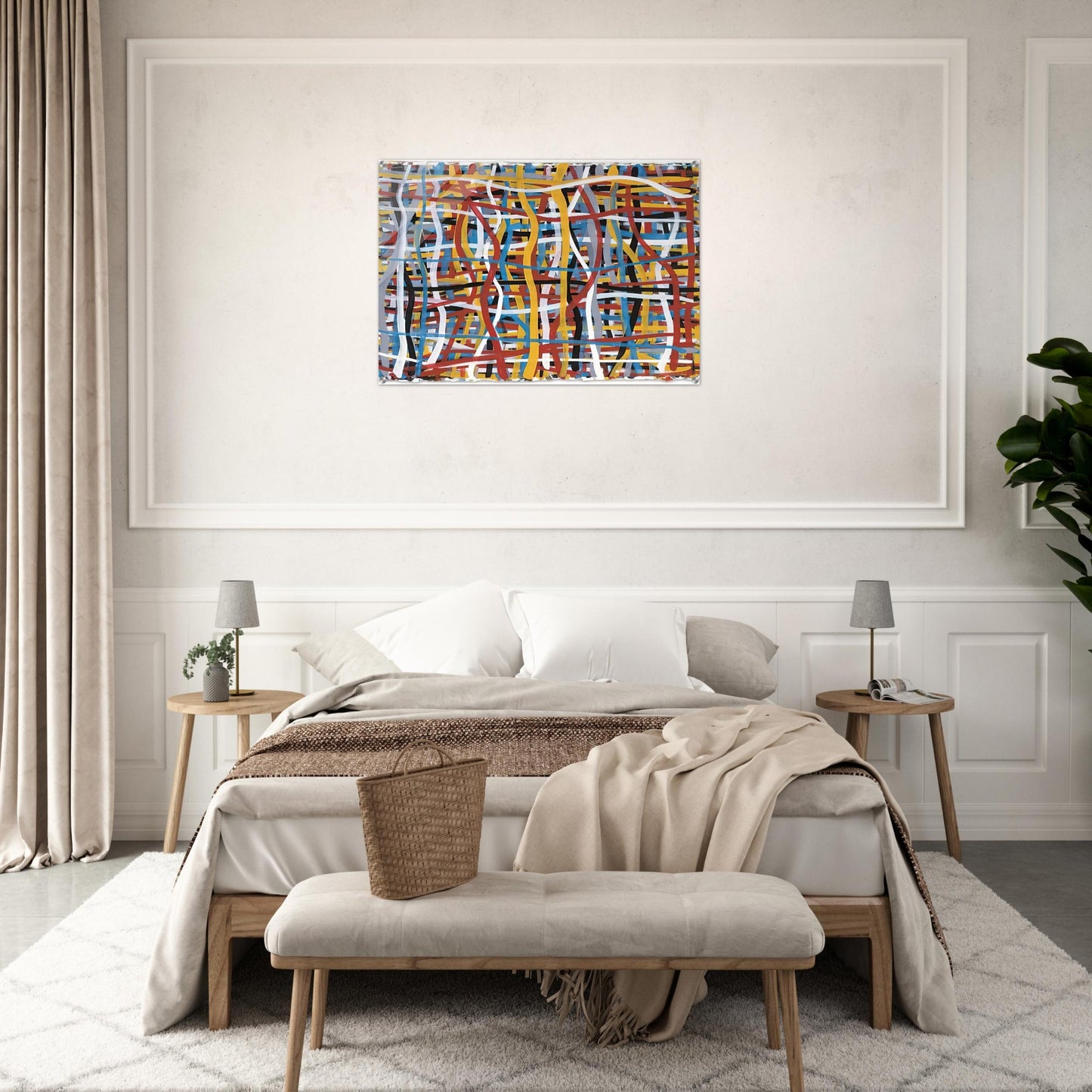 Irregular Vertical and Horizontal Bands of Color Superimposed - Sol LeWitt Acrylic Print - 70x100 cm / 28x40″ inches | Sol LeWitt Wall Art | Sol LeWitt Prints