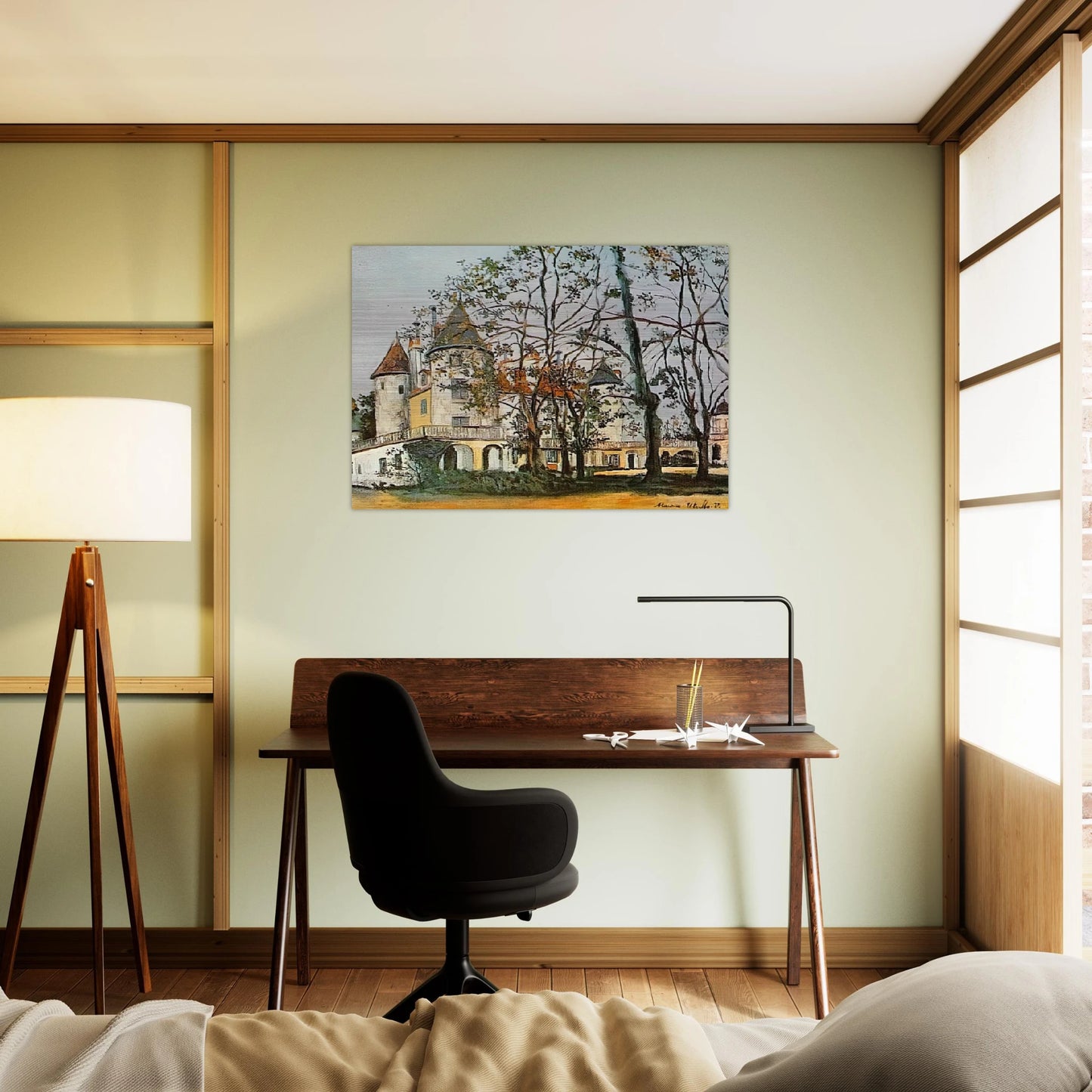 THE CASTLE - Maurice Utrillo Brushed Aluminum Print - 70x100 cm / 28x40 inches | Maurice Utrillo Aluminum Print | Maurice Utrillo Prints