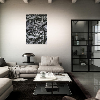 TOWNSCAPE MU 1968 - Gerhard Richter Brushed Aluminum Print - 70x100 cm / 28x40 inches | Gerhard Richter Aluminum Print | Gerhard Richter Prints