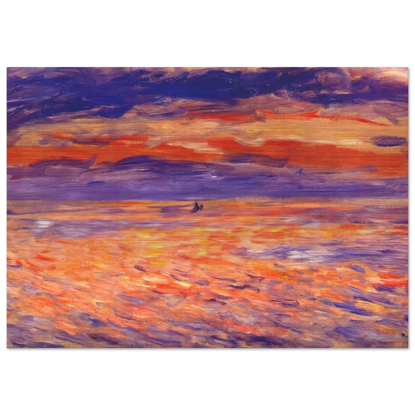 Sunset at sea - Pierre-Auguste Renoir Brushed Aluminum Print - 70x100 cm / 28x40 inches | Pierre-Auguste Renoir Aluminum Print | Pierre-Auguste Renoir Prints