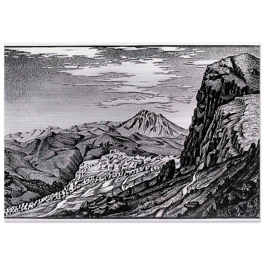 CALTAVUTURO IN THE MADONIE MOUNTAINS SICILY - MC Escher Brushed Aluminum Print - 70x100 cm / 28x40 inches | MC Escher Aluminum Print | MC Escher Prints