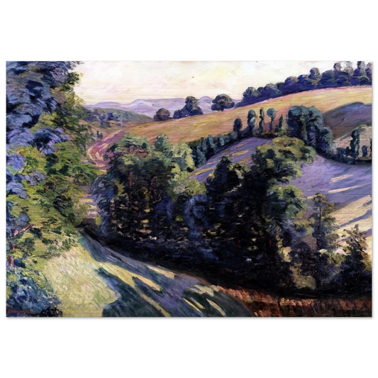 Landscape at Pontgibaud - Armand Guillaumin Brushed Aluminum Print - 70x100 cm / 28x40 inches | Armand Guillaumin Aluminum Print | Armand Guillaumin Prints