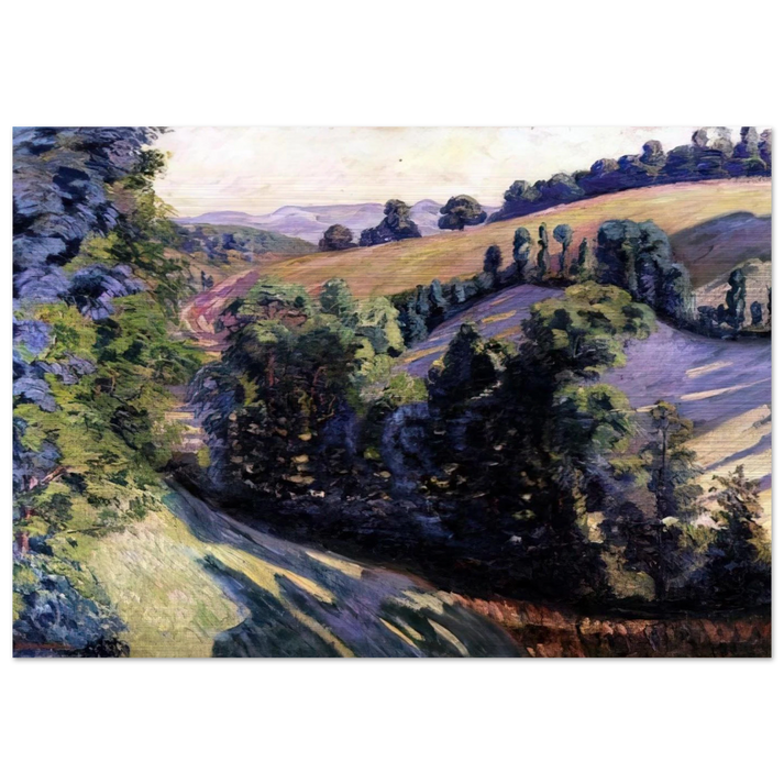 Landscape at Pontgibaud - Armand Guillaumin Brushed Aluminum Print - 70x100 cm / 28x40 inches | Armand Guillaumin Aluminum Print | Armand Guillaumin Prints