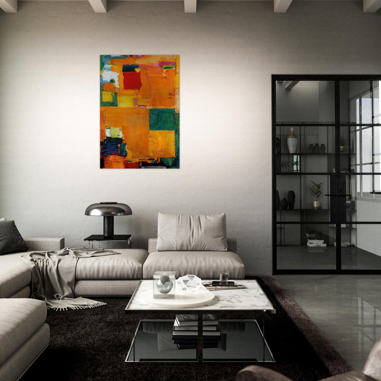 Kaleidos - Hans Hofmann Brushed Aluminum Print - 70x100 cm / 28x40 inches | Hans Hofmann Aluminum Print | Hans Hofmann Prints