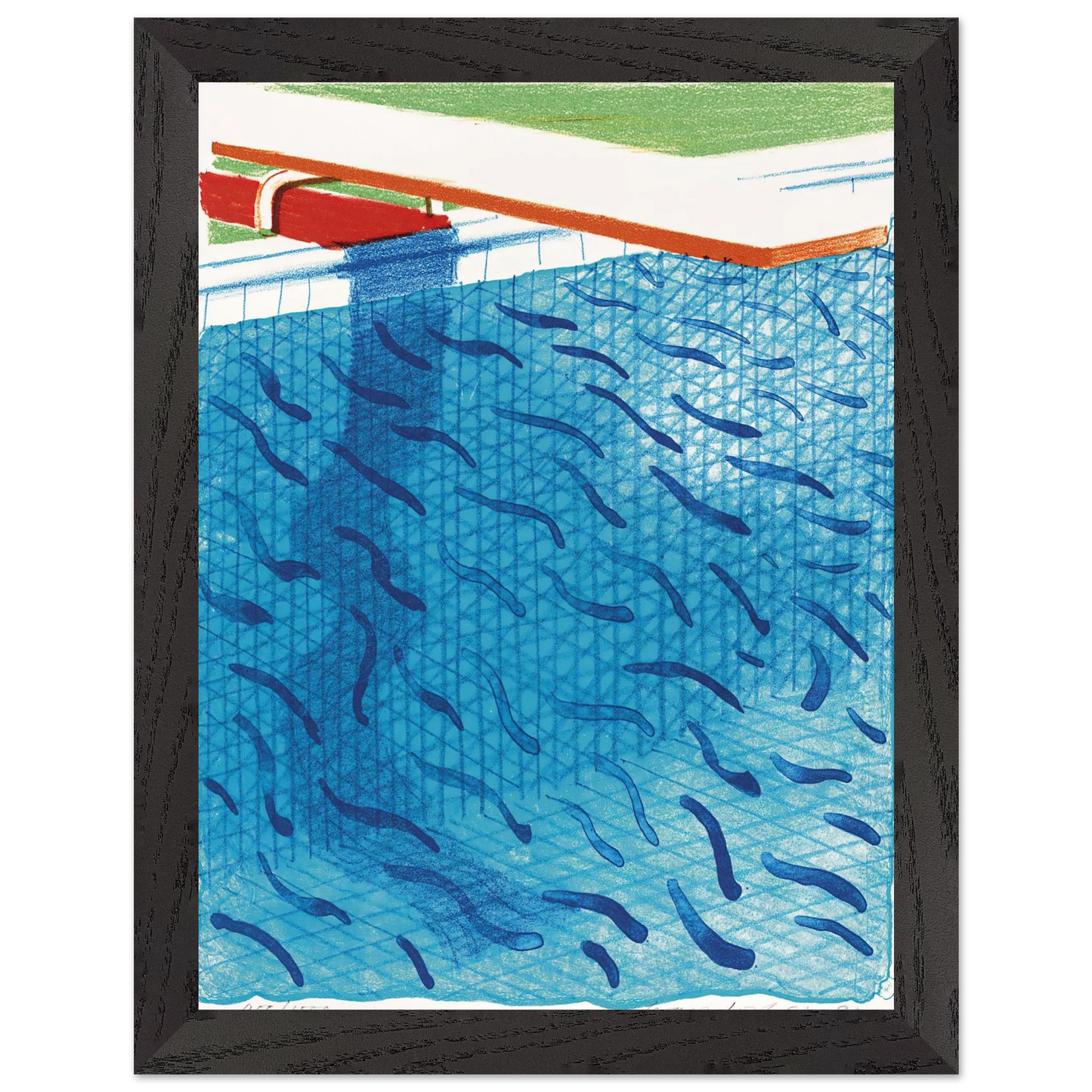David Hockney - David Hockney Wall art - 21x29.7 cm / 8x12" - Premium Wooden Framed Poster With Fine Art Paper-canvas - Black frame