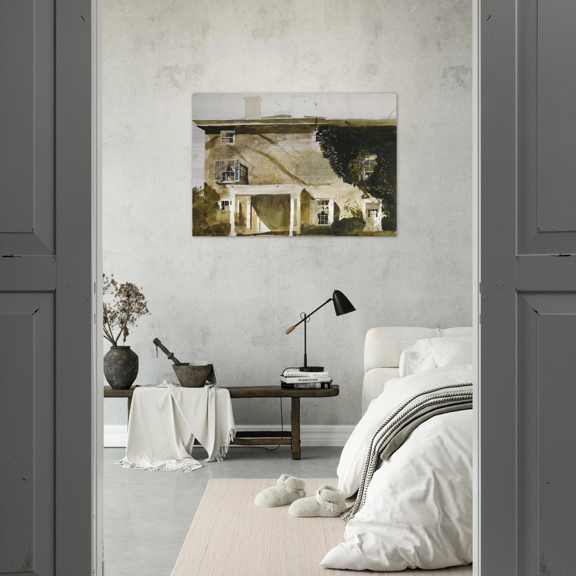THE HATTON HOUSE 1967 - Andrew Wyeth Brushed Aluminum Print - 70x100 cm / 28x40 inches | Andrew Wyeth Aluminum Print | Andrew Wyeth Prints