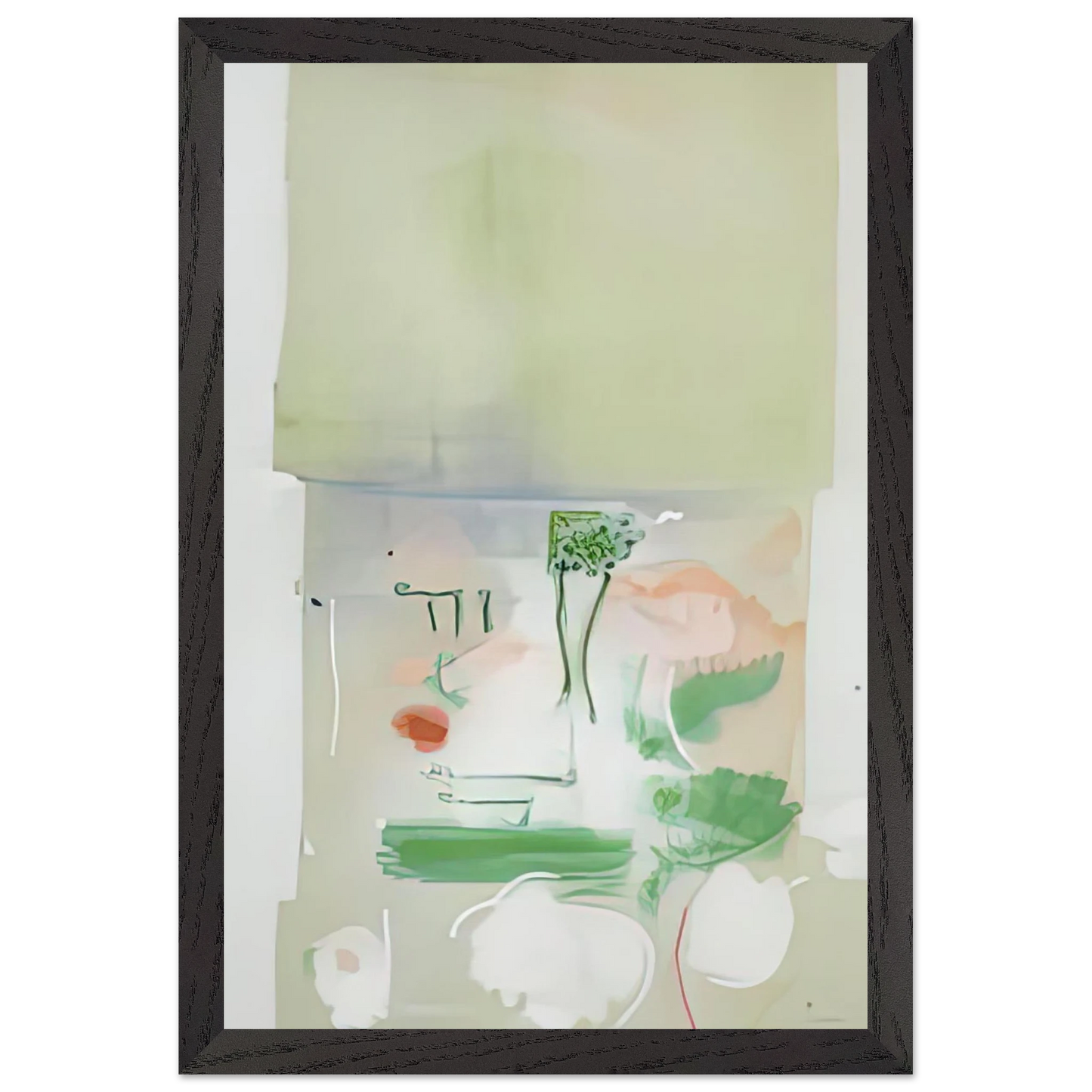 Helen Frankenthaler - Faerie Tale, 1988- Wall Art - 60x80 cm / 24x32 inches - Premium Wooden Framed Poster With Fine Art Paper-canvas - White frame