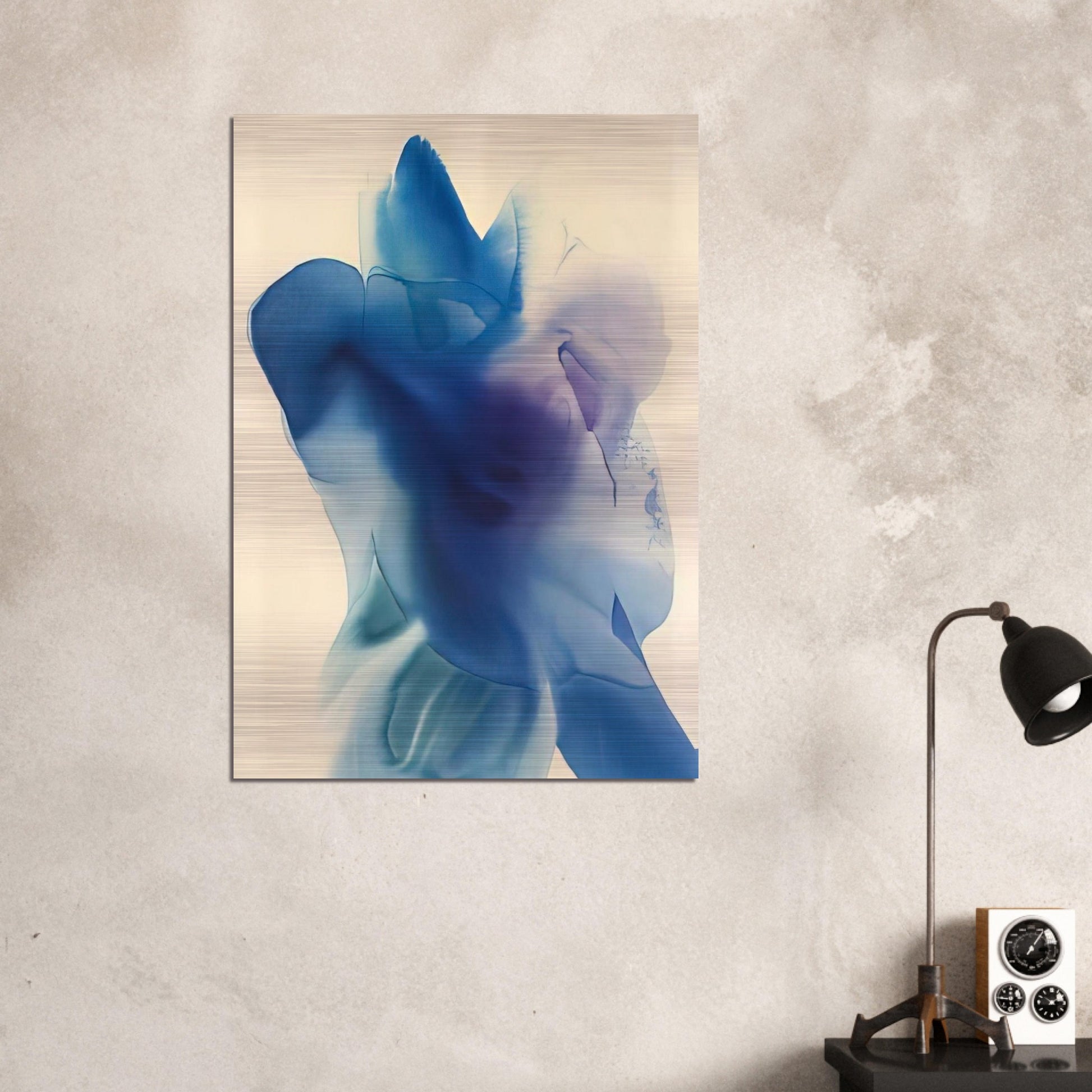Phenomena Astral Blue - Paul Jenkins Brushed Aluminum Print - 70x100 cm / 28x40 inches | Paul Jenkins Aluminum Print | Paul Jenkins Prints