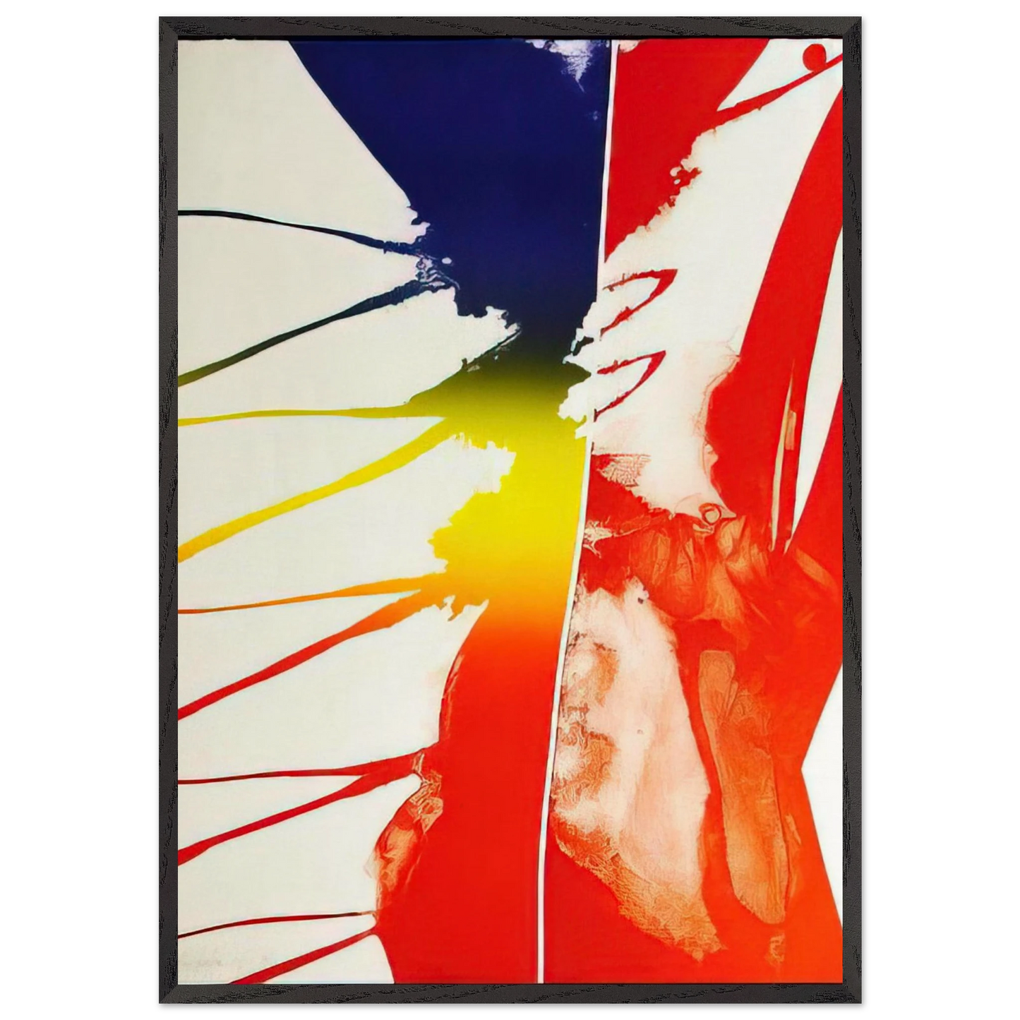 Continental Divide - 1981 - Paul Jenkins 70x100 cm / 28x40 inches Framed Art Print – Black Wooden Frame