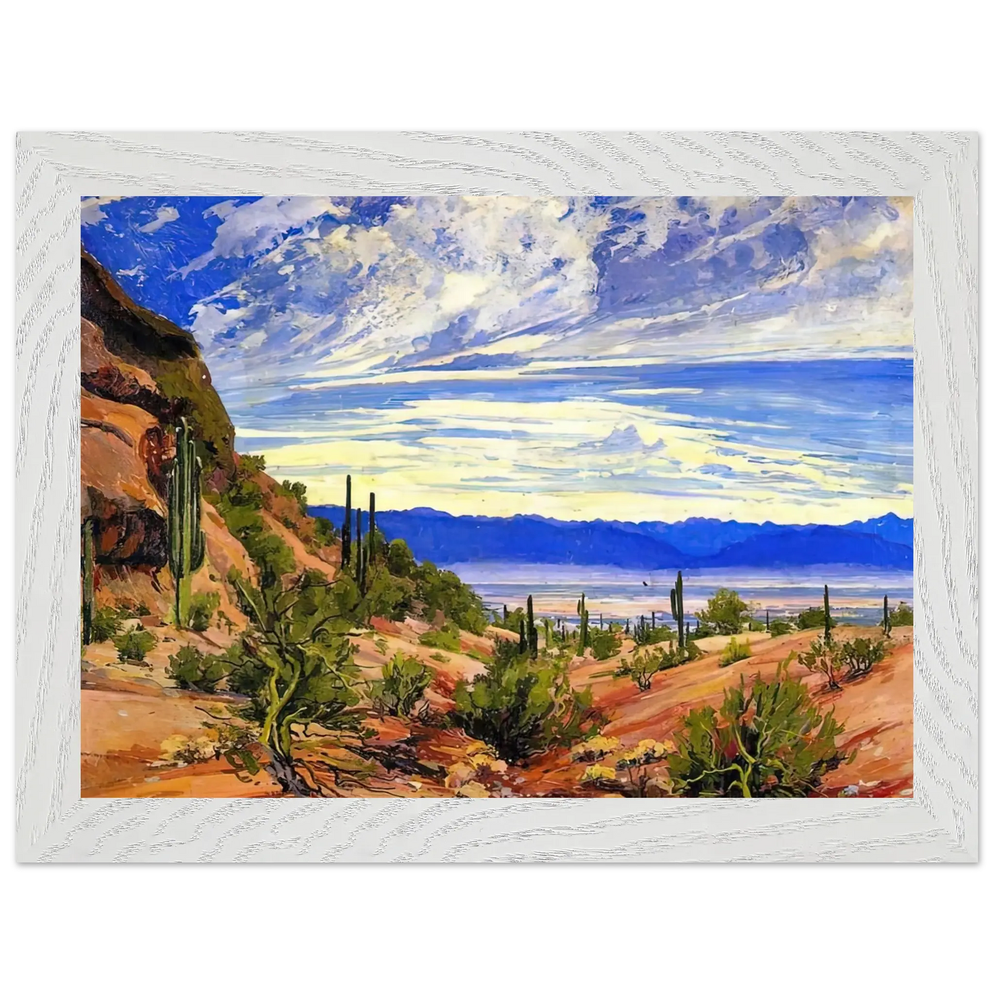 Maynard Dixon - WASHOE WICKIUP 1919 Wall art - 50x70 cm / 20x28 Inches - Premium Wooden Framed Poster With Fine Art Paper - Black frame