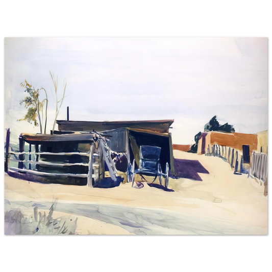 Edward Hopper - Adobes and Shed, New Mexico Fine Art Poster