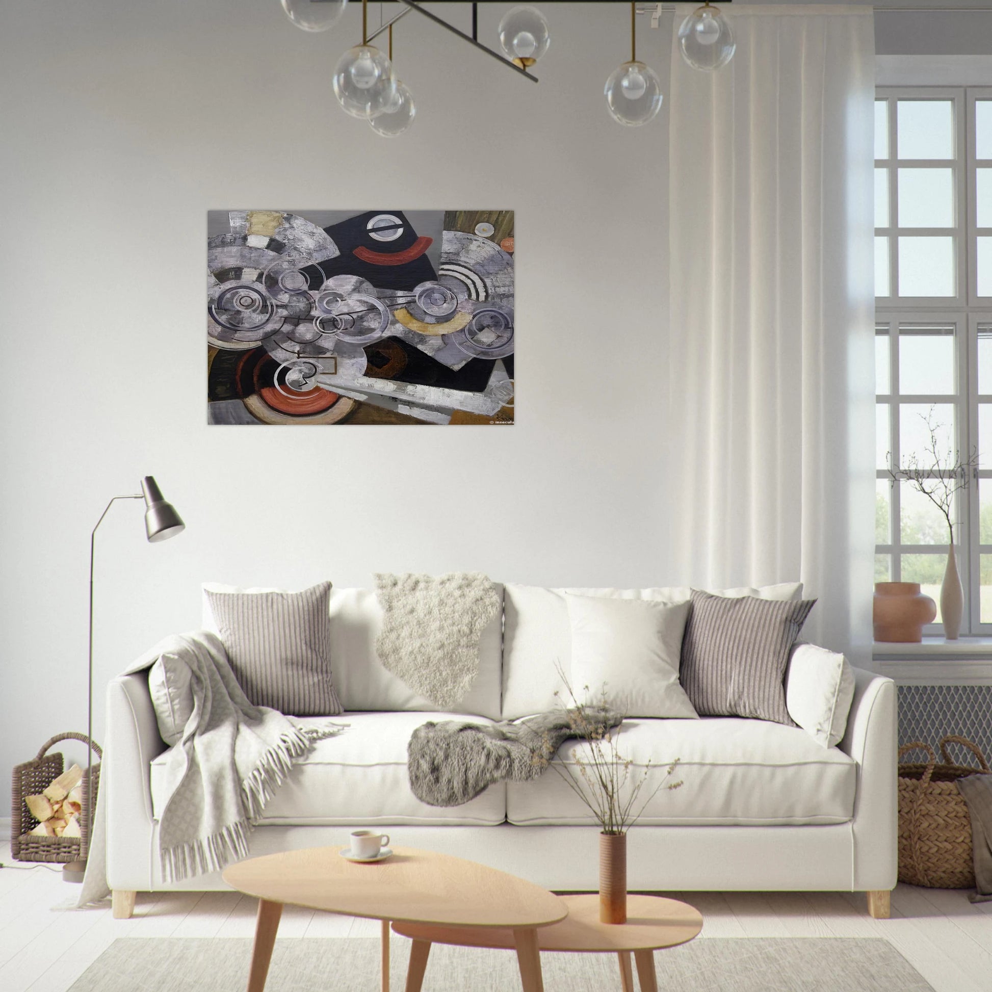 Fanny Machine - The machinery - Frantisek Kupka Brushed Aluminum Print - 70x100 cm / 28x40 inches | Frantisek Kupka Aluminum Print | Frantisek Kupka Prints