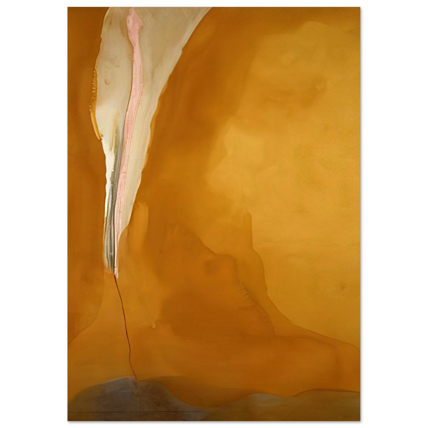 Helen Frankenthaler - Coral Wedge - 1972 Wall art - 13x18 cm / 5x7 inches - Premium Wooden Framed Poster With Fine Art Paper-canvas - Black frame
