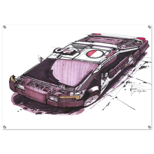 Syd Mead - Syd Mead Acrylic Print - 70x100 cm / 28x40″ inches
