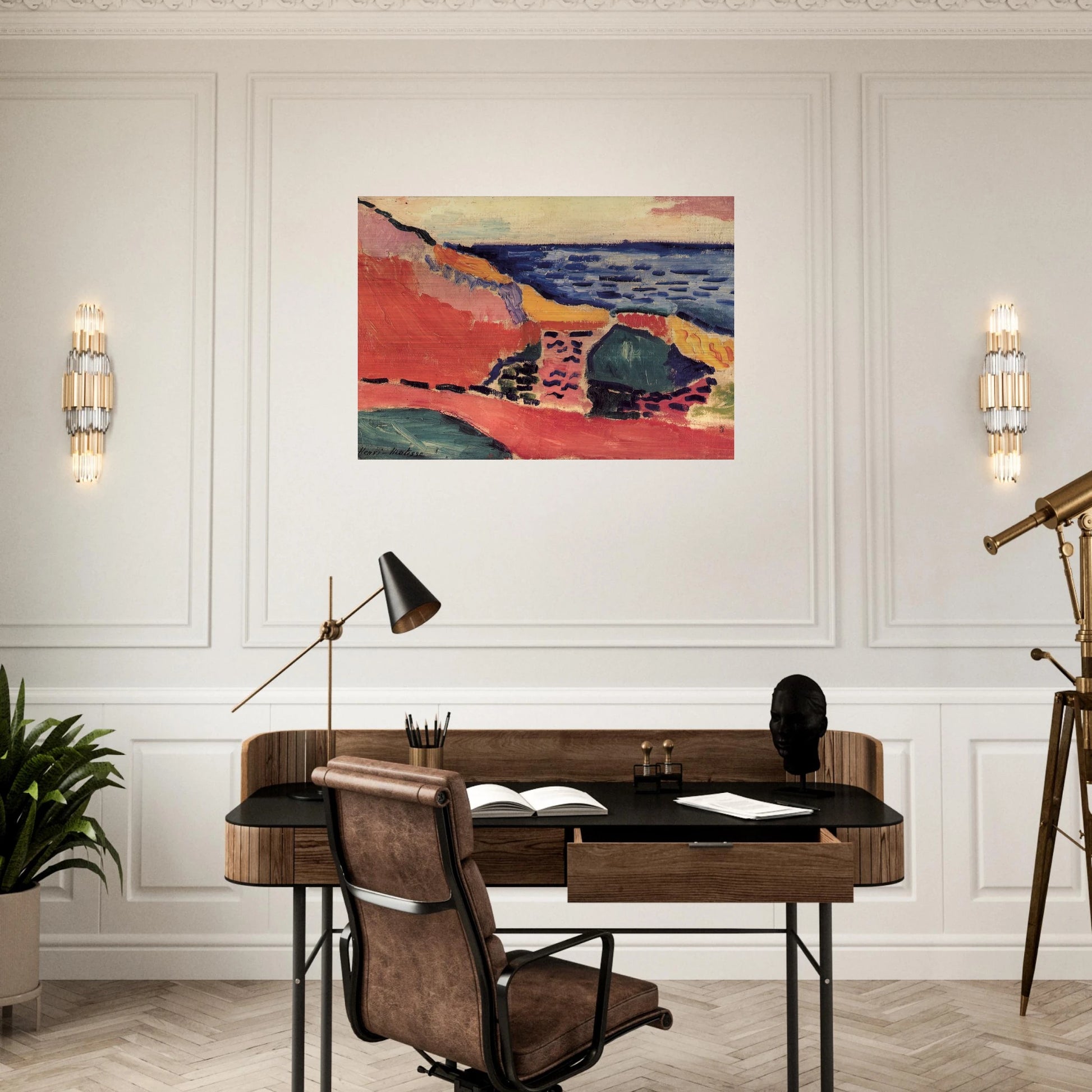 LA MOULADE COLLIOURE IN THE SUMMER 1905 - Henri Matisse Brushed Aluminum Print - 70x100 cm / 28x40 inches | Henri Matisse Aluminum Print | Henri Matisse Prints