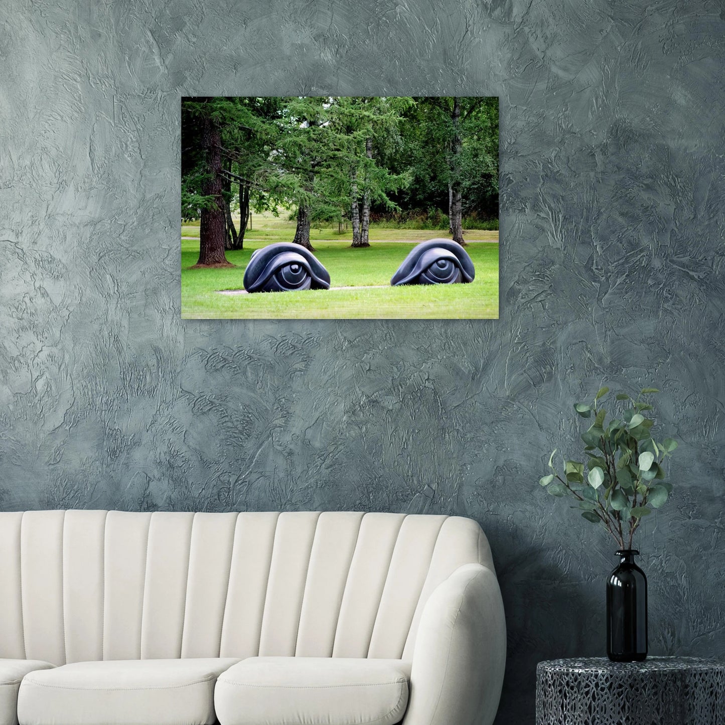 EYE BENCHES II 1997 - Louise Bourgeois Brushed Aluminum Print - 70x100 cm / 28x40 inches | Louise Bourgeois Aluminum Print | Louise Bourgeois Prints