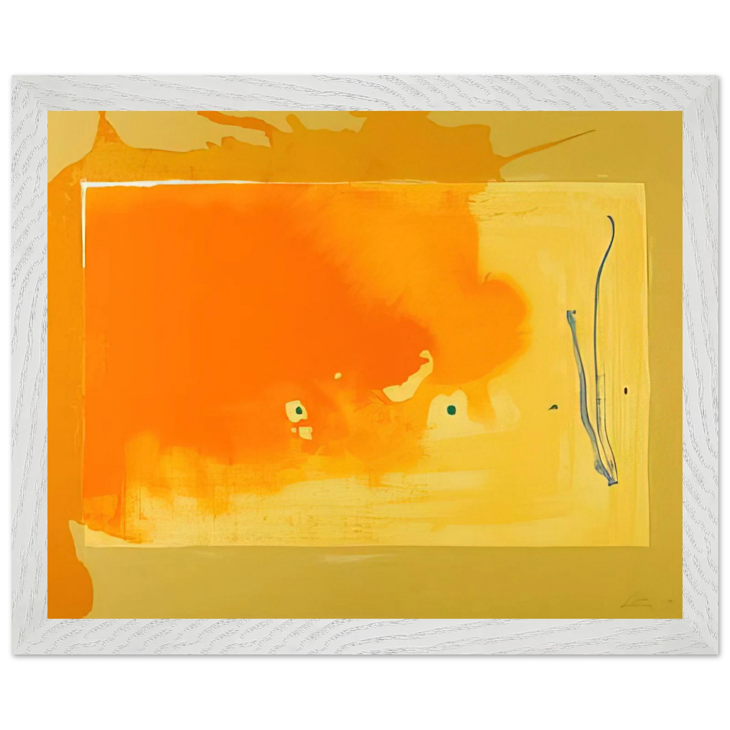 Helen Frankenthaler - Bilbao - 1998 Wall art - 70x100 cm / 28x40 inches - Premium Wooden Framed Poster With Fine Art Paper-canvas - White frame