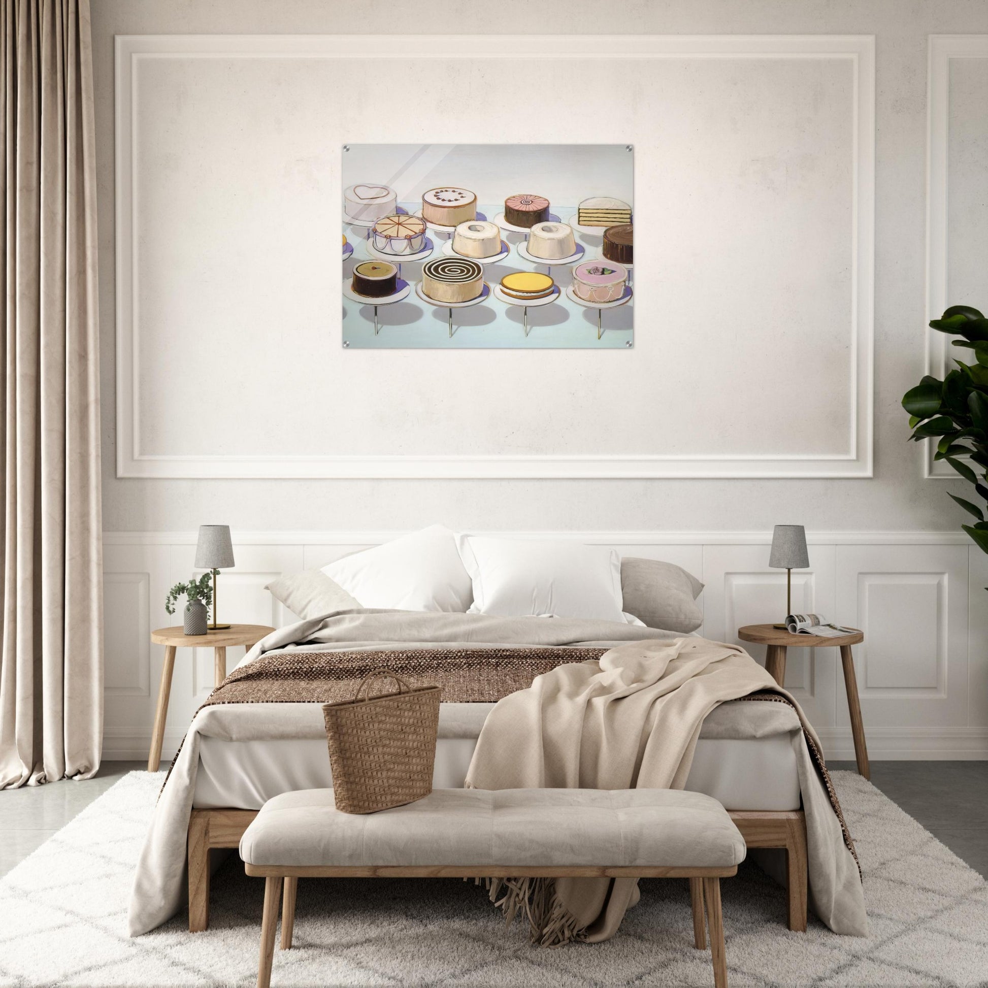 Cakes - 1963 - Wayne Thiebaud Acrylic Print - 70x100 cm / 28x40″ inches