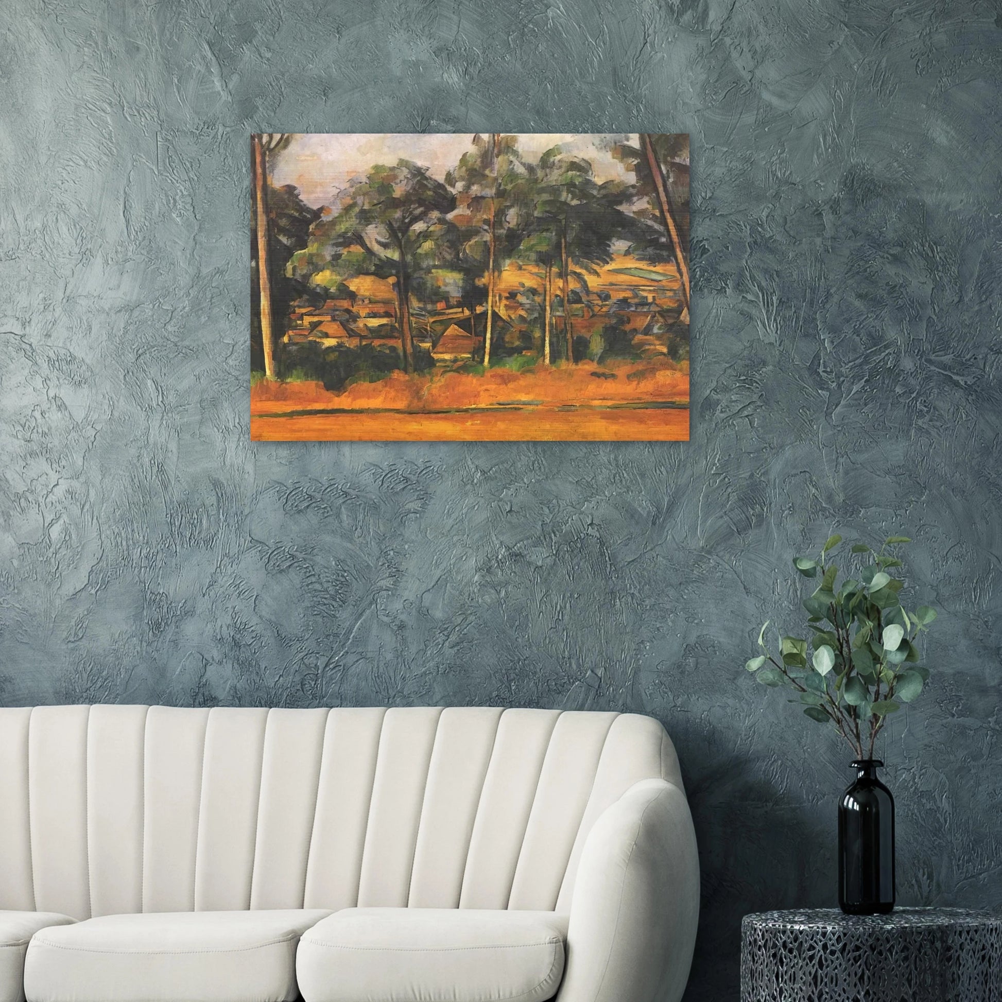 Village in the Provence - Paul Cézanne Brushed Aluminum Print - 70x100 cm / 28x40 inches | Paul Cézanne Aluminum Print | Paul Cézanne Prints