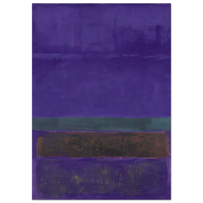 Mark Rothko - Untitled [Blue, Green, and Brown] - 1952 Wall Art - 21x29.7 cm / 8x12" - Premium Wooden Framed Poster With Fine Art Paper-canvas - White frame