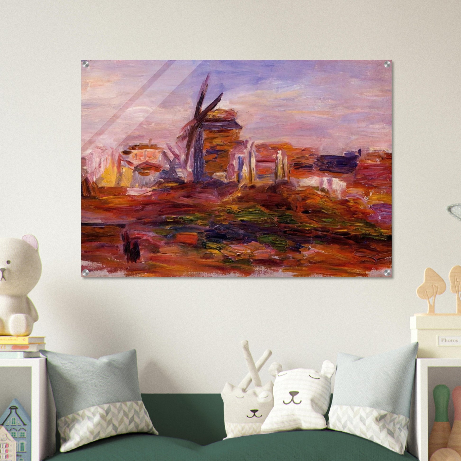 Windmill - Pierre-Auguste Renoir Acrylic Print - 70x100 cm / 28x40″ inches | Pierre-Auguste Renoir Wall Art | Pierre-Auguste Renoir Prints