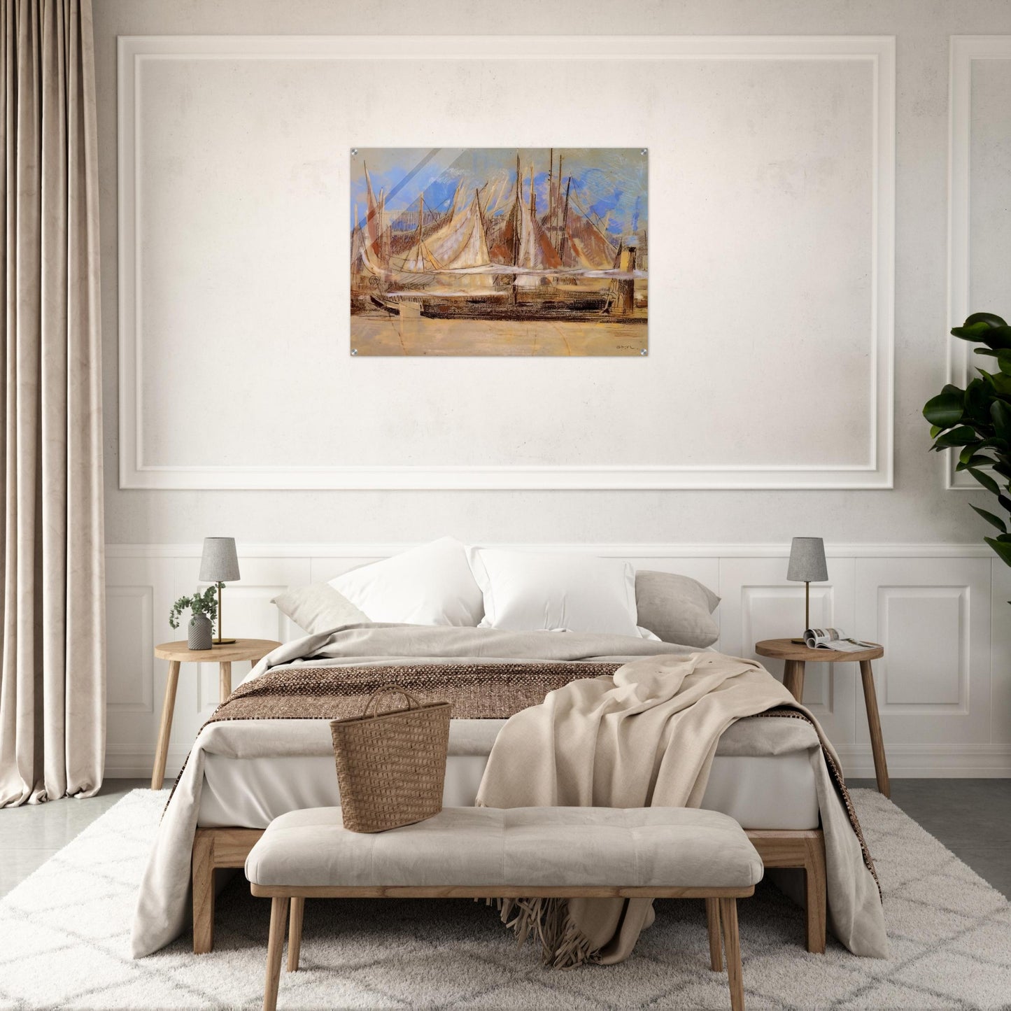 YACHTS AT ROYAN 1902 - Odilon Redon Acrylic Print - 70x100 cm / 28x40″ inches
