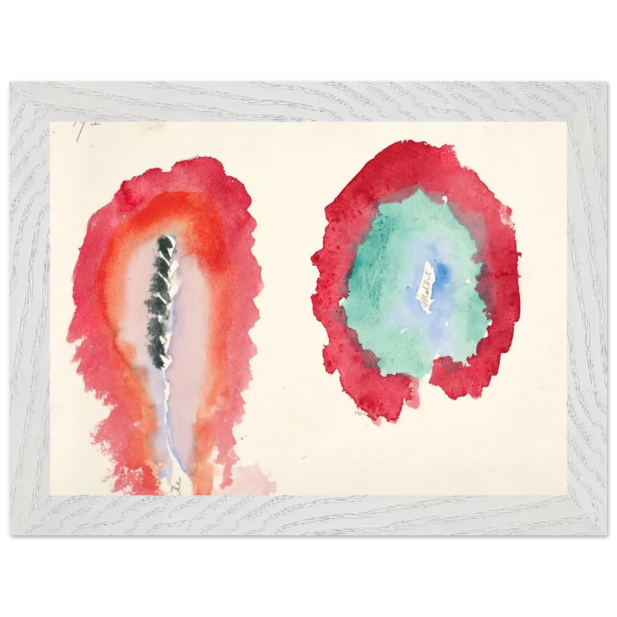 Hilma af Klint - WHEAT AND WORMWOOD 1922 Wall art - 21x29.7 cm / 8x12" - Premium Wooden Framed Poster With Fine Art Paper - Wood frame
