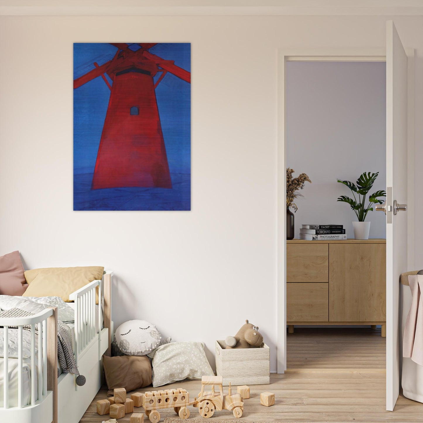 The Red Mill - Piet Mondrian Brushed Aluminum Print - 70x100 cm / 28x40 inches | Piet Mondrian Aluminum Print | Piet Mondrian Prints