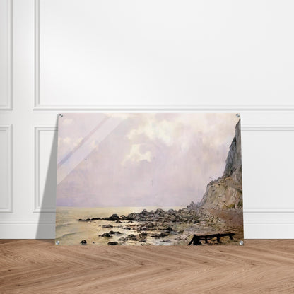 THE CLIFFS OF DOUVRES 1881 - Theo van Rysselberghe Acrylic Print - 70x100 cm / 28x40″ inches | Theo van Rysselberghe Wall Art | Theo van Rysselberghe Prints